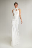 Charlie Halter Plunge Mermaid Gown preview photo # 1