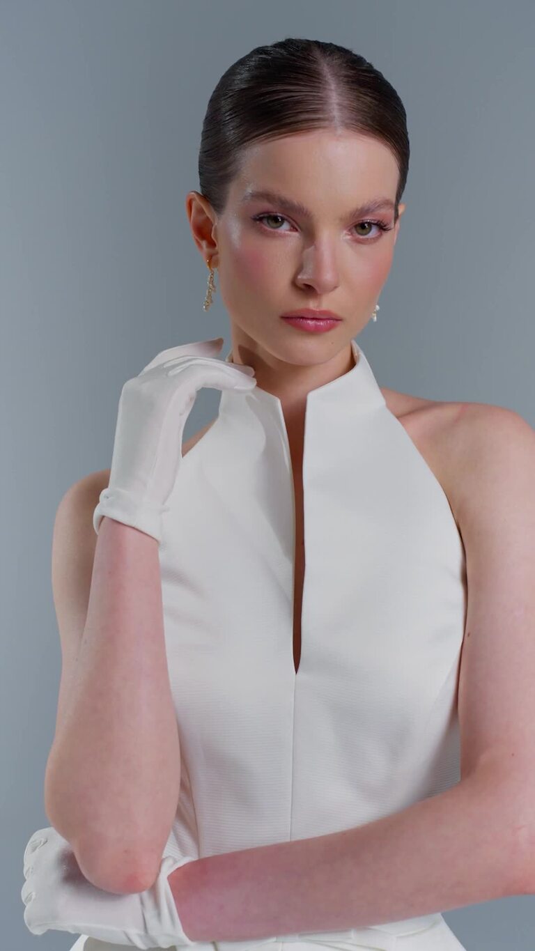Salma preview video # 2 Salma Modern Halter Peplum Midi Dress