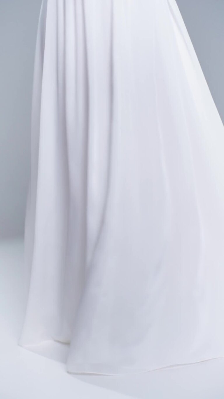 Palmira Modern Strapless Drop Waist Bridal Set