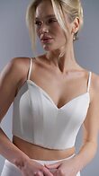 Ivory Satin Sweetheart Corset Top preview video # 2