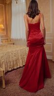 Lucia red convertible corset evening gown with scarf preview video # 2