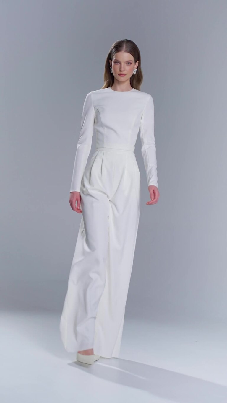 Teodora preview video # 2 Teodora Long Sleeve Bridal Trouser Set