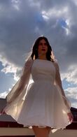 Filici Mini Dress With Long Sheer Sleeves preview video # 8