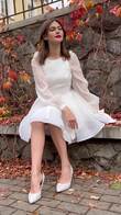 Filici Mini Dress With Long Sheer Sleeves preview video # 2