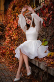 Filici Mini Dress With Long Sheer Sleeves preview photo # 9