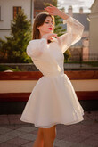 Filici Mini Dress With Long Sheer Sleeves preview photo # 5