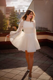 Filici Mini Dress With Long Sheer Sleeves preview photo # 3