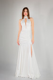 Charlie Halter Plunge Mermaid Gown preview photo # 7