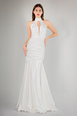 Charlie Halter Plunge Mermaid Gown preview photo # 6