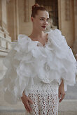 Medea Cape preview photo # 5 Off-White Ruffled Organza Bridal Cape preview photo # 5