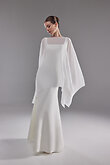 Iman Cape preview photo # 4 Iman White Chiffon Bridal Cape preview photo # 4