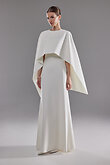 Ivory Stretch Crepe Bridal Cape