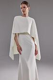 Cape Ell preview photo # 3 Ivory Stretch Crepe Bridal Cape preview photo # 3