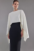 Cape Ell preview photo # 4 Ivory Stretch Crepe Bridal Cape preview photo # 4