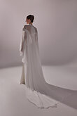 Naila Cape preview photo # 3 White Chiffon Bridal Cape with Train preview photo # 3