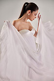Off-White Pleated Chiffon Maxi Skirt preview photo # 4