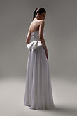 Off-White Pleated Chiffon Maxi Skirt preview photo # 3