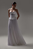 Off-White Pleated Chiffon Maxi Skirt preview photo # 1