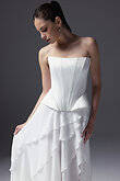 Off-White Chiffon Asymmetrical Ruffle Maxi Skirt preview photo # 7