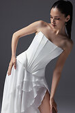 Off-White Chiffon Asymmetrical Ruffle Maxi Skirt preview photo # 5