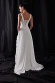 Off-White Chiffon Asymmetrical Ruffle Maxi Skirt preview photo # 11