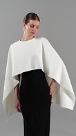 Cape Ell preview video # 5 Ivory Stretch Crepe Bridal Cape preview video # 5