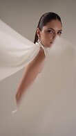 Gina Skirt preview video # 12 Ivory Stretch Satin Mermaid Skirt preview video # 12