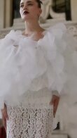 Medea Cape preview video # 2 Off-White Ruffled Organza Bridal Cape preview video # 2