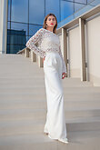 Andrea Pants preview photo # 5 Ivory Satin Bridal Palazzo Pants preview photo # 5