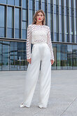 Andrea Pants preview photo # 10 Ivory Satin Bridal Palazzo Pants preview photo # 10