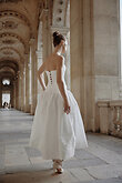 Louise preview photo # 8 Strapless Midi Wedding Dress with Corset Back preview photo # 8
