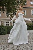 Nerina preview photo # 3 Off-White Crinkled Taffeta Strapless Bridal Gown preview photo # 3