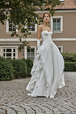 Nerina preview photo # 4 Off-White Crinkled Taffeta Strapless Bridal Gown preview photo # 4