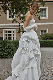 Nerina preview photo # 6 Off-White Crinkled Taffeta Strapless Bridal Gown preview photo # 6
