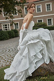 Nerina preview photo # 9 Off-White Crinkled Taffeta Strapless Bridal Gown preview photo # 9
