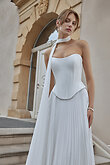 Ellora preview photo # 4 Ellora Strapless Pleated Silk Wedding Dress preview photo # 4
