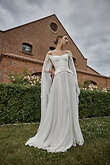 Leona preview photo # 1 Ivory Basque Waist Corset and Chiffon Skirt Bridal Set preview photo # 1