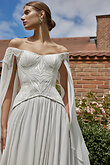 Leona preview photo # 7 Ivory Basque Waist Corset and Chiffon Skirt Bridal Set preview photo # 7