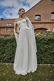 Leona preview photo # 3 Ivory Basque Waist Corset and Chiffon Skirt Bridal Set preview photo # 3