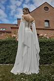 Leona preview photo # 10 Ivory Basque Waist Corset and Chiffon Skirt Bridal Set preview photo # 10