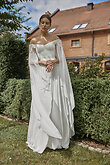Leona preview photo # 5 Ivory Basque Waist Corset and Chiffon Skirt Bridal Set preview photo # 5