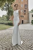 Ivory Stretch Crepe Mermaid Bridal Gown preview photo # 5