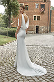 Ivory Stretch Crepe Mermaid Bridal Gown preview photo # 1