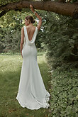 Ivory Stretch Crepe Mermaid Bridal Gown preview photo # 8