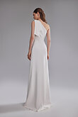 Julia Ivory Stretch Crepe One-Shoulder Column Dress preview photo # 6