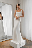 Claudia preview photo # 4 Claudia Square Neck Stretch Satin Mermaid Wedding Dress preview photo # 4
