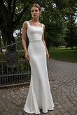 Claudia preview photo # 1 Claudia Square Neck Stretch Satin Mermaid Wedding Dress preview photo # 1