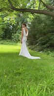 Ivory Stretch Crepe Mermaid Bridal Gown preview video # 9